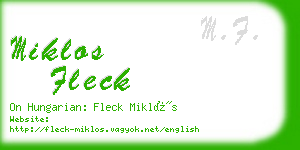 miklos fleck business card